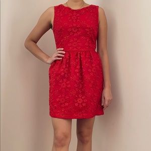 Red holiday dress